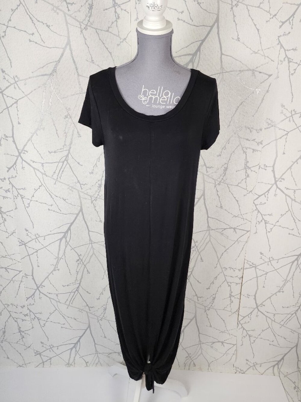 Jackson Rowe Modal Stretch Jersey Scoop Neck Knotted Midi Dress